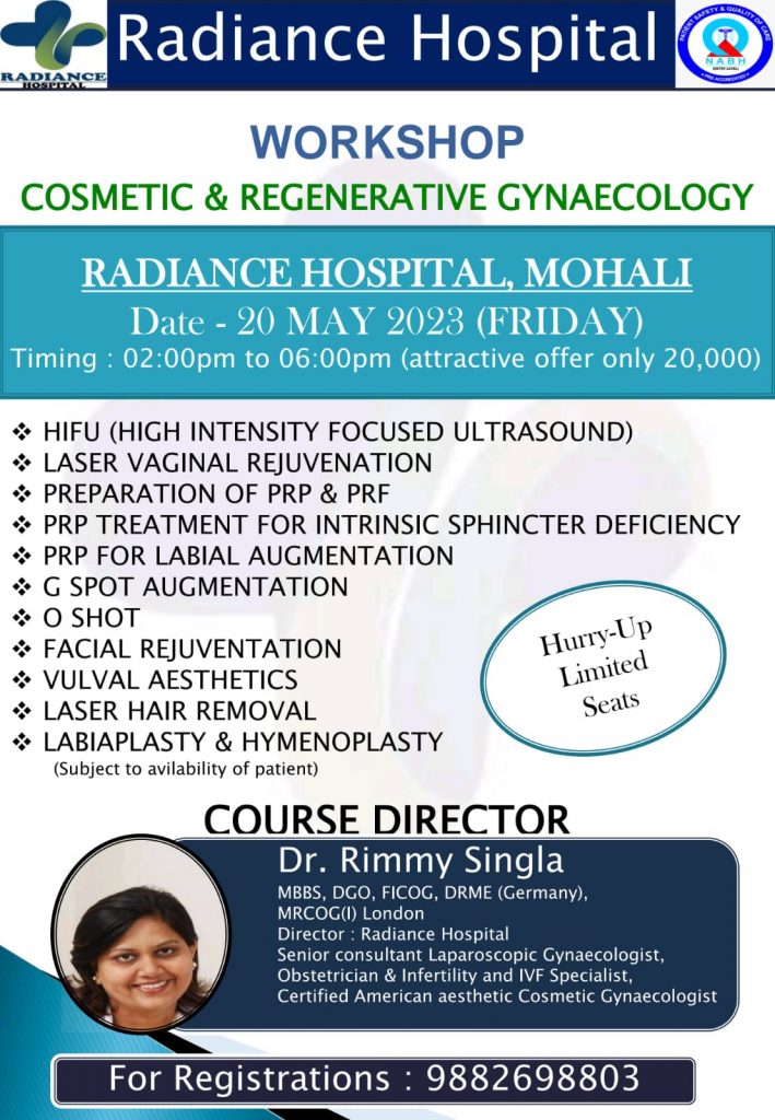 Cosmetic Regenerative Gynaecology Workshop At Radiance Hospital Mohali